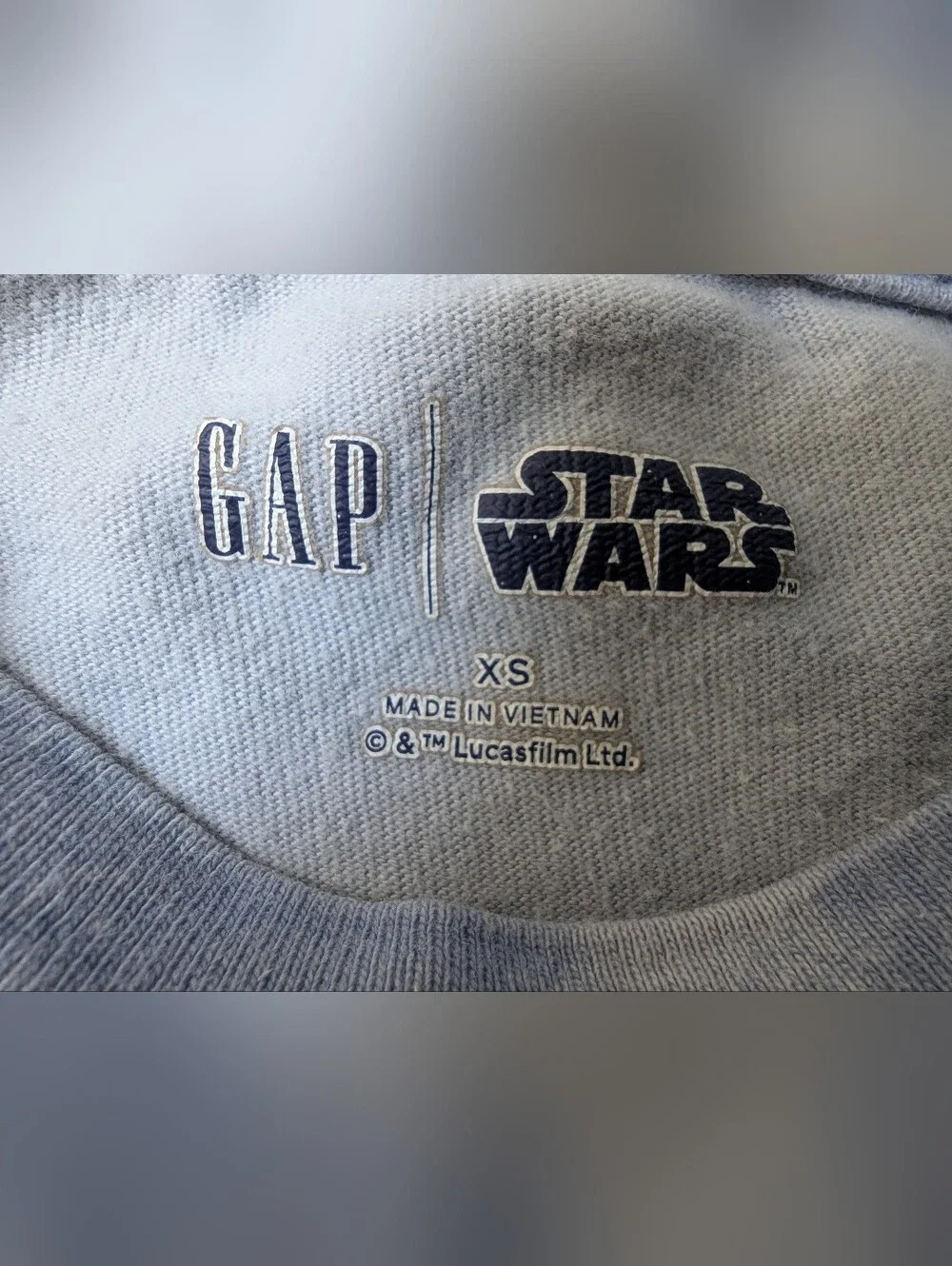 Gap Darth Vader Graphic Tee - Blue with Red Lightsaber